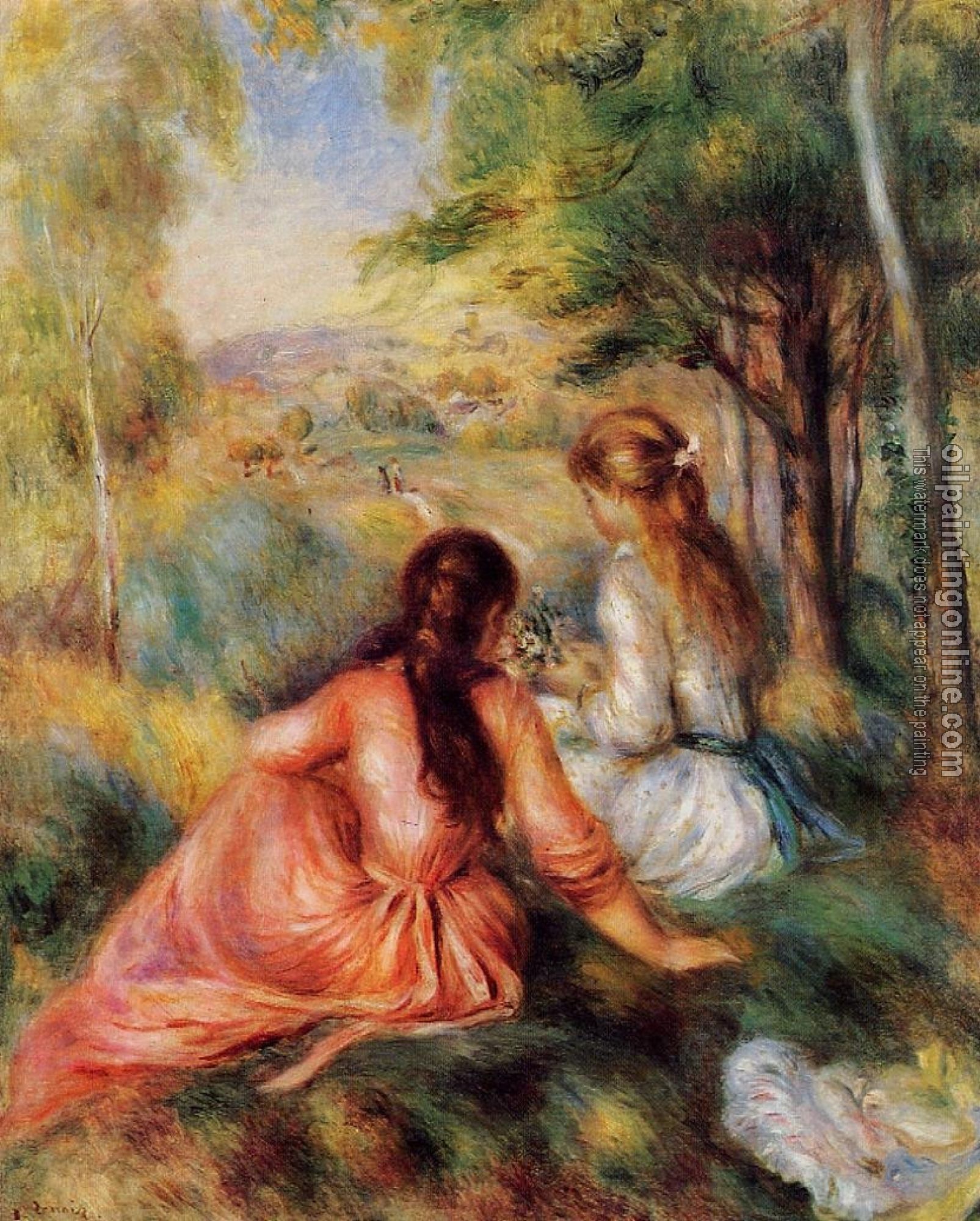 Renoir, Pierre Auguste - Picking Flower, In the Field